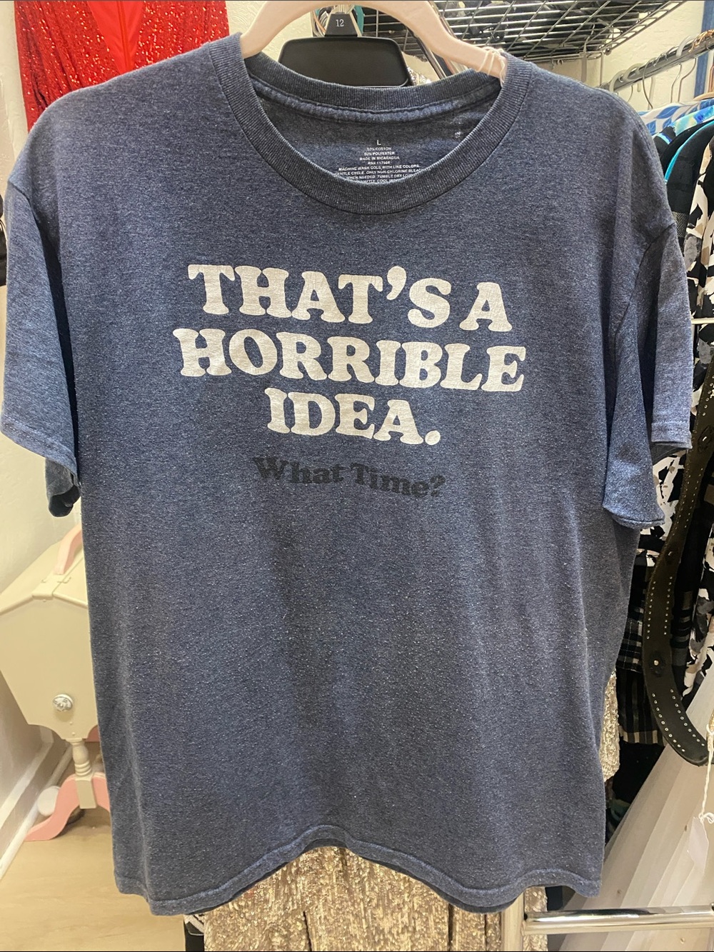 Men's 'That's A Horrible Idea.' Graphic Tee - Blue